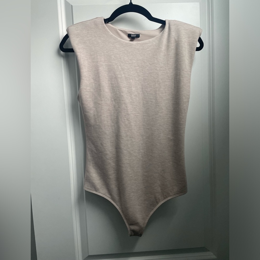 Express Cream Sleeveless Bodysuit